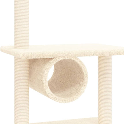 Katträd med klöspelare sisal gräddvit 279 cm