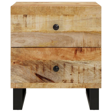 Nattduksbord 2 st 40x33x46 cm massivt mangoträ