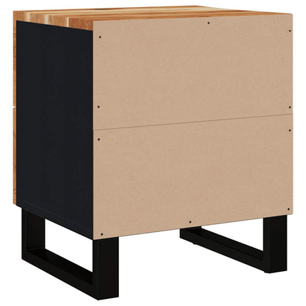 Nattduksbord 2 st 40x33x46 cm massivt akaciaträ