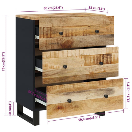Skänk 60x33x75 cm massivt mangoträ