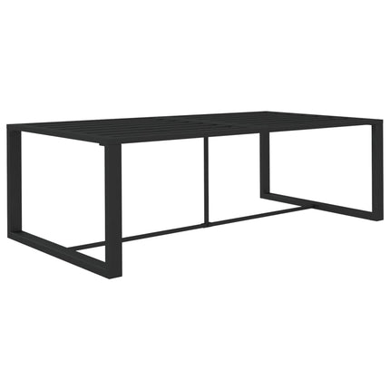 Loungegrupp för trädgården 7 delar med dynor aluminium antracit