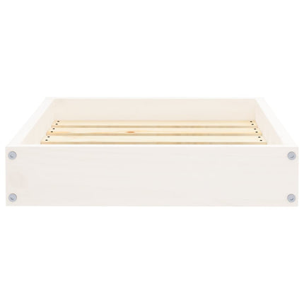 Hundbädd vit 51,5x44x9 cm massiv furu