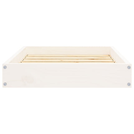 Hundbädd vit 61,5x49x9 cm massiv furu