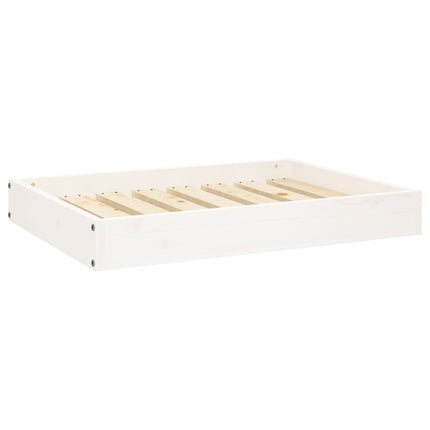 Hundbädd vit 71,5x54x9 cm massiv furu