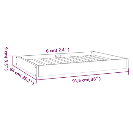Hundbädd honungsbrun 91,5x64x9 massiv furu