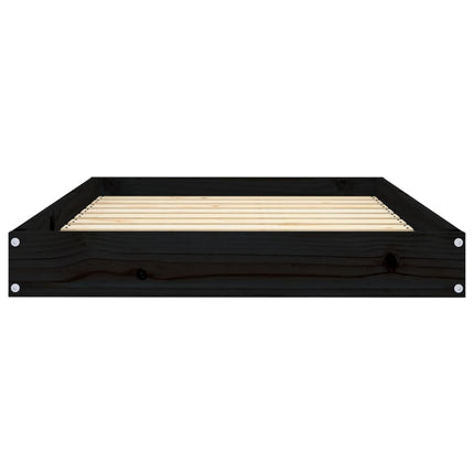 Hundbädd svart 91,5x64x9 cm massiv furu