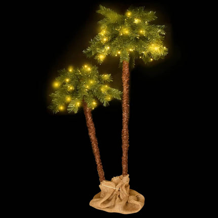 Konstpalm dubbel med LEDs 90 cm&150 cm