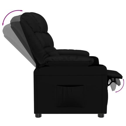Reclinerfåtölj svart konstläder