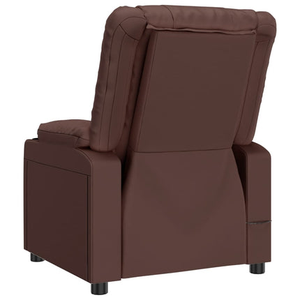 Reclinerfåtölj brun konstläder