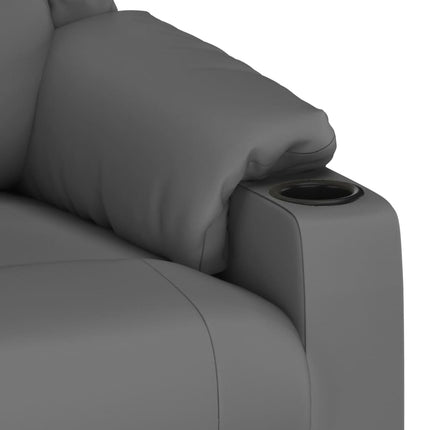 Reclinerfåtölj grå konstläder