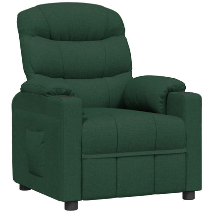 Reclinerfåtölj mörkgrön tyg