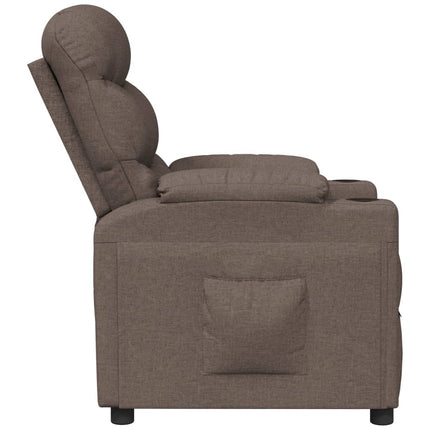 Reclinerfåtölj taupe tyg