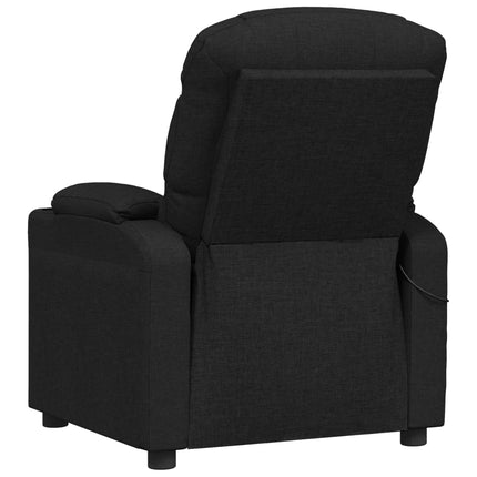 Massagefåtölj svart tyg