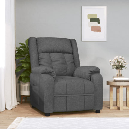 Reclinerfåtölj mörkgrå tyg