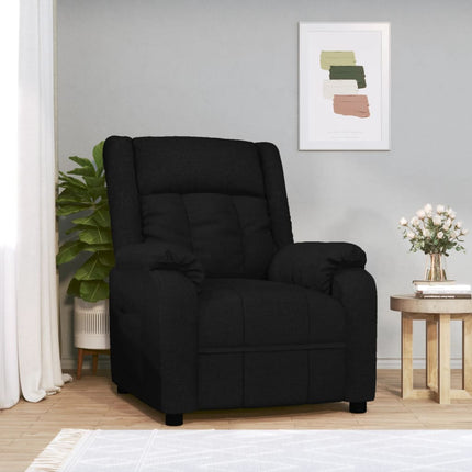 Reclinerfåtölj svart tyg