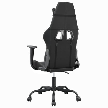 Gamingstol med massage svart och grå konstläder