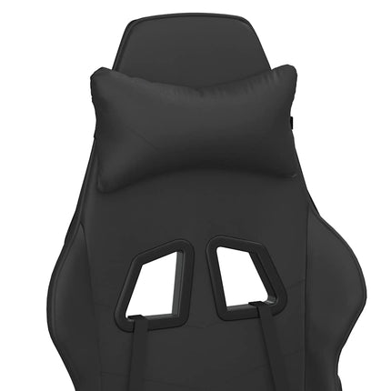 Gamingstol med massage och fotstöd svart konstläder