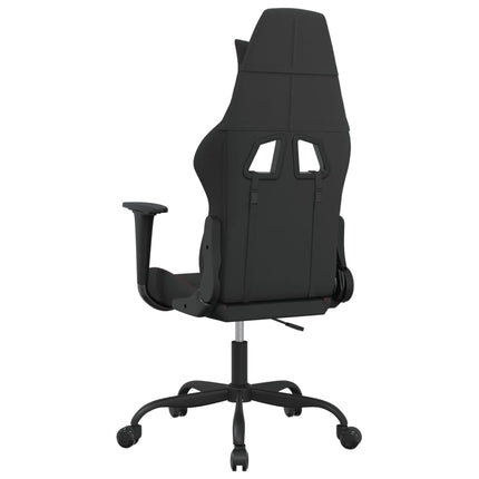 Gamingstol med massage svart och röd tyg