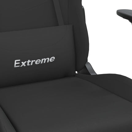 Gamingstol med fotstöd och massage svart konstläder