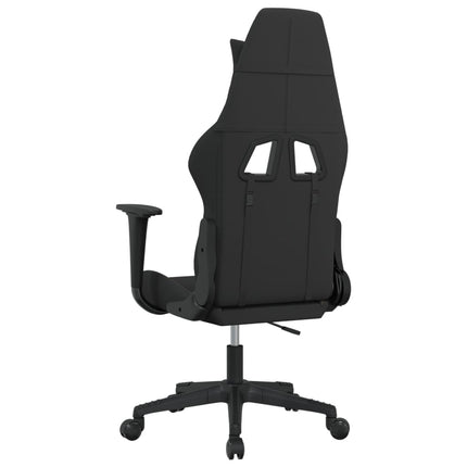 Gamingstol med massage svart och taupe tyg