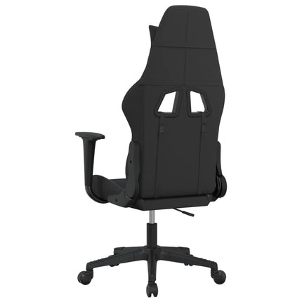 Gamingstol med massage svart och blå tyg