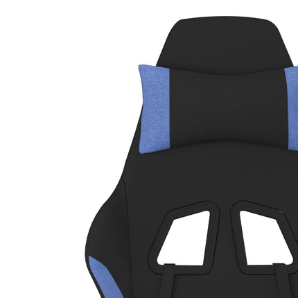 Gamingstol med massage svart och blå tyg
