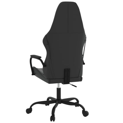 Gamingstol med massage svart och grå konstläder
