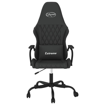Gamingstol med massage svart konstläder