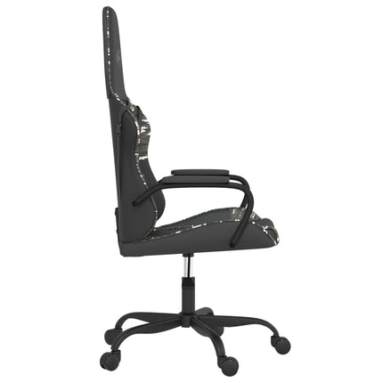 Gamingstol med massage svart och kamouflage konstläder