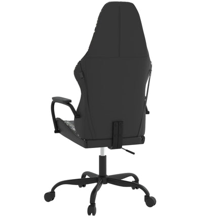 Gamingstol med massage svart och kamouflage konstläder