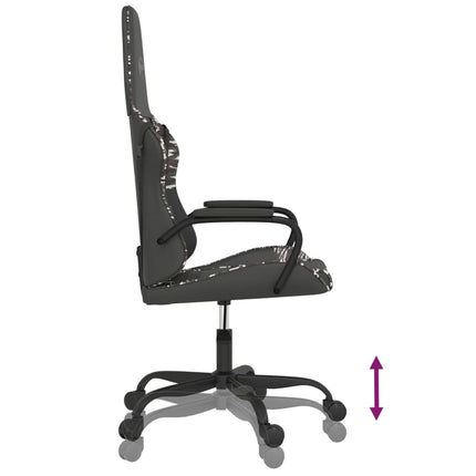 Gamingstol med massage svart och kamouflage konstläder