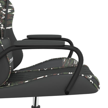 Gamingstol med massage svart och kamouflage konstläder