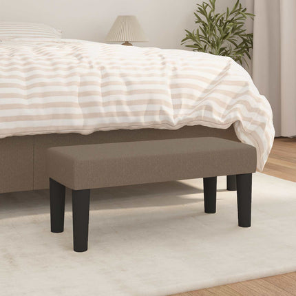 Bänk taupe 70x30x30 cm tyg