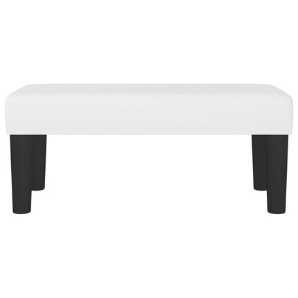 Bänk vit 70x30x30 cm konstläder