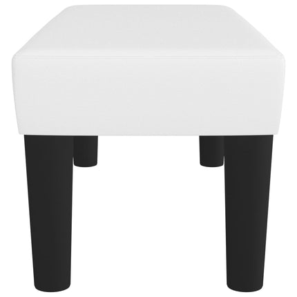 Bänk vit 70x30x30 cm konstläder