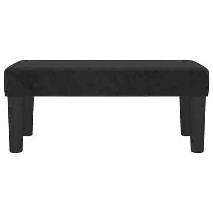 Bänk svart 70x30x30 cm sammet
