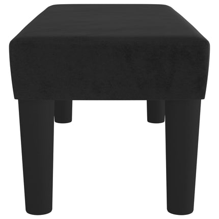 Bänk svart 70x30x30 cm sammet