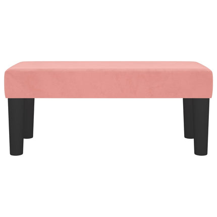 Bänk rosa 70x30x30 cm sammet
