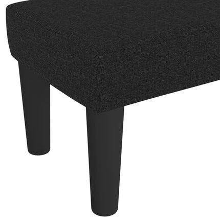Bänk svart 100x30x30 cm tyg