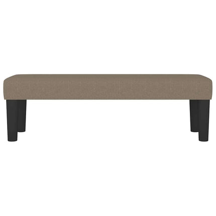 Bänk taupe 100x30x30 cm tyg
