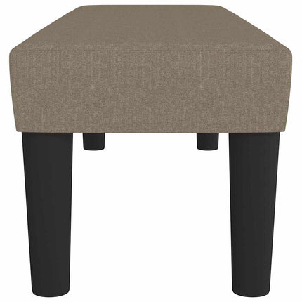 Bänk taupe 100x30x30 cm tyg