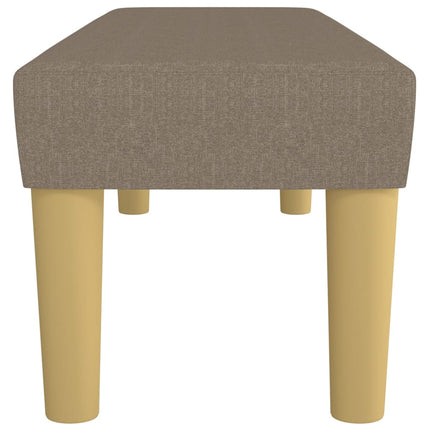 Bänk taupe 100x30x30 cm tyg