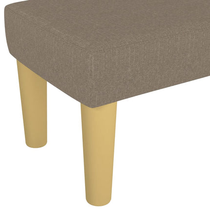 Bänk taupe 100x30x30 cm tyg