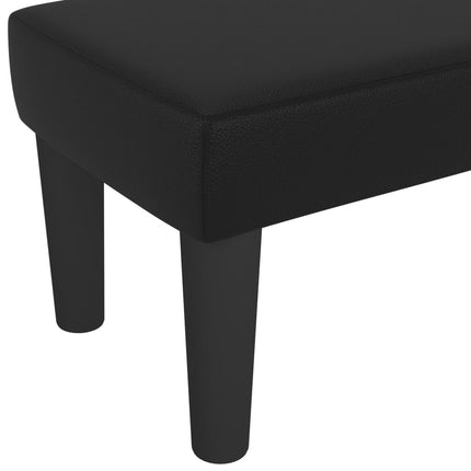 Bänk svart 100x30x30 cm konstläder