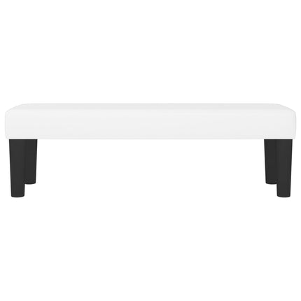 Bänk vit 100x30x30 cm konstläder