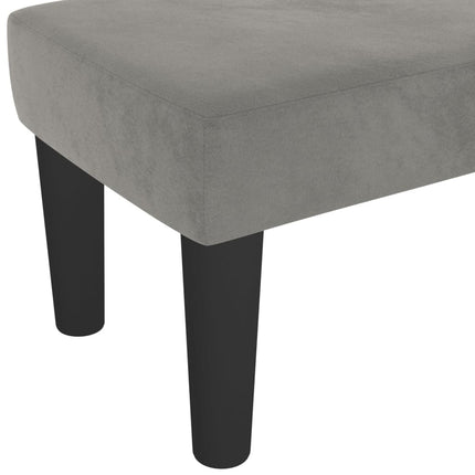 Bänk ljusgrå 100x30x30 cm sammet