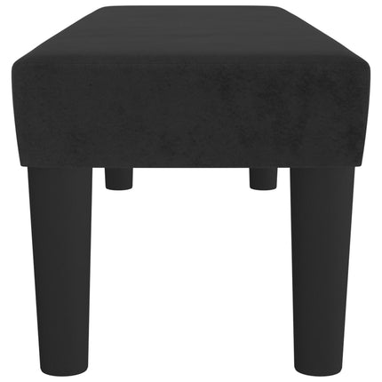 Bänk svart 100x30x30 cm sammet