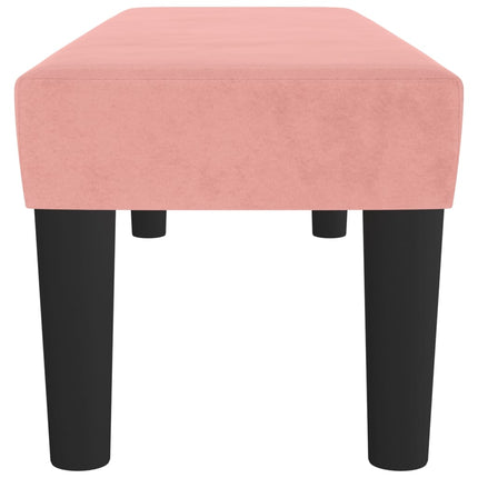 Bänk rosa 100x30x30 cm sammet