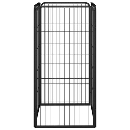 Hundbur 4 paneler svart 50x100 cm pulverlackerat stål