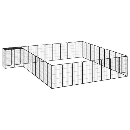 Hundbur 38 paneler svart 50x100 cm pulverlackerat stål